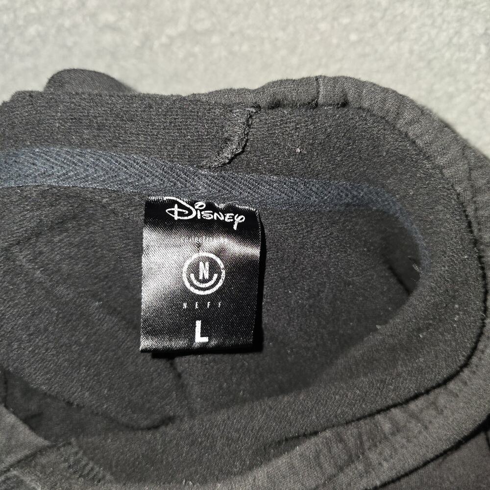 Disney Neff Mickey Mouse Hoodie Mens Large Black Pullover Hooded Sweatshirt Rare - Picture 12 of 14